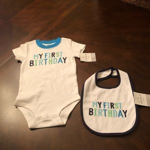 Infant Boy Onesie and bib